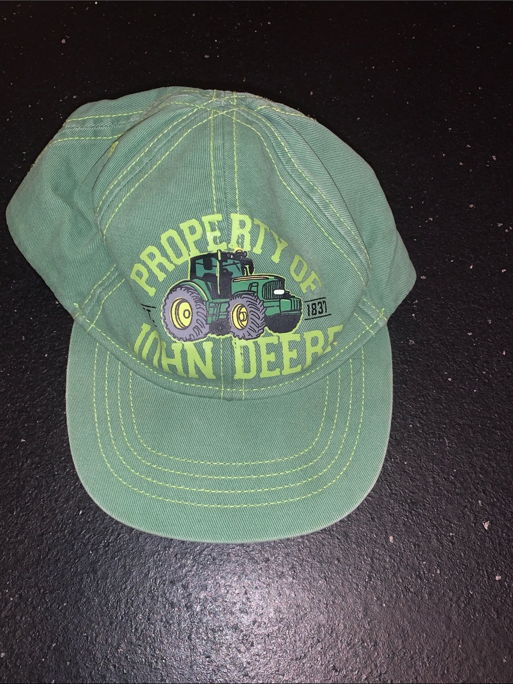 John Deere Green Cap with Yellow Accents Toddler one size